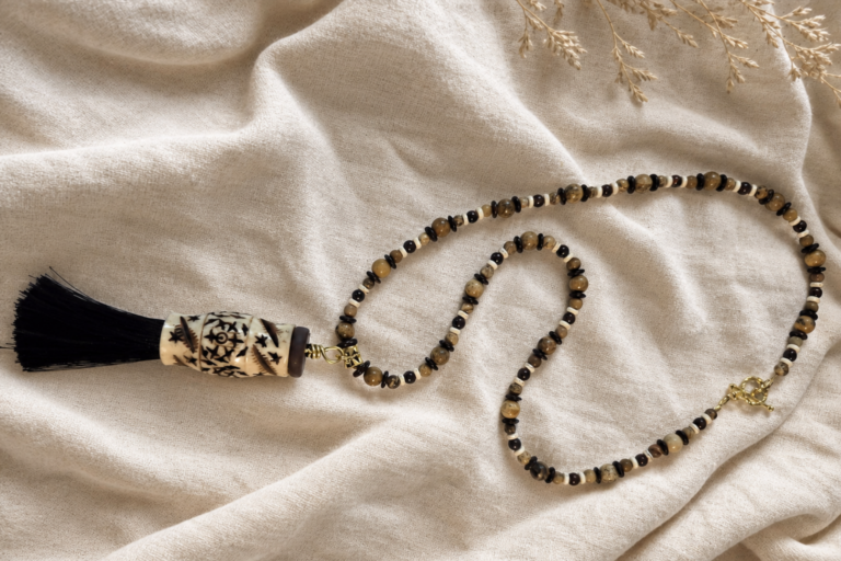 Large Pendant with Brown Tassel